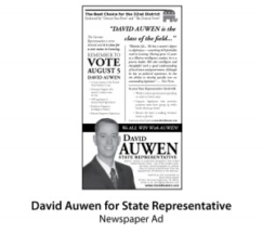 Auwen for Office Newspaper Advertisement