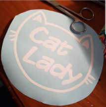 Cat Lady Vehicle Stickers